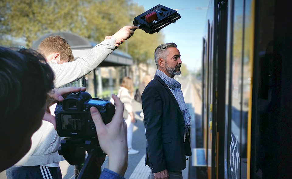 image title Bilder aus den Making-of-Aufnahmen eines AVG-Films.